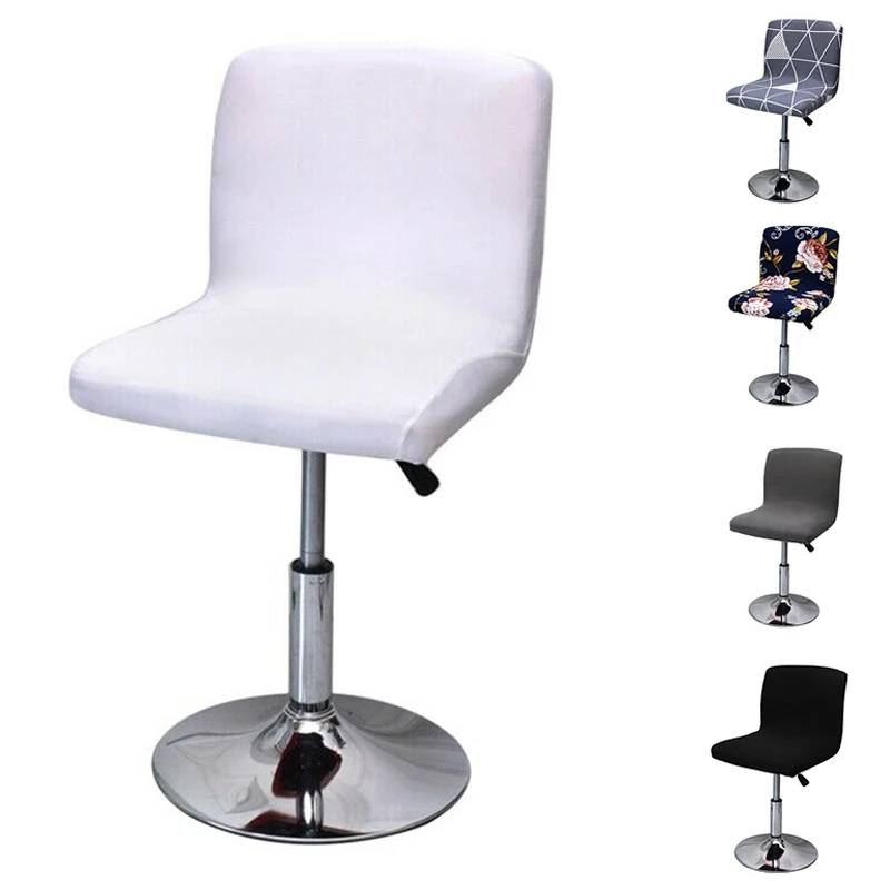 Spandex Chair Seat Cover for Bar Stool Low Back Chair  Seat Case Elastic Rotating Lift Chair Cover Dining Seat Protector