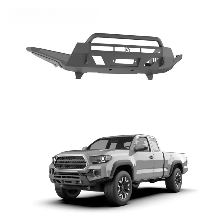 

Heavy Duty Steel C4 Long Front Bumper Compatible for Toyota's Tacoma, Off-road Truck Exterior Upgrade Modification Parts