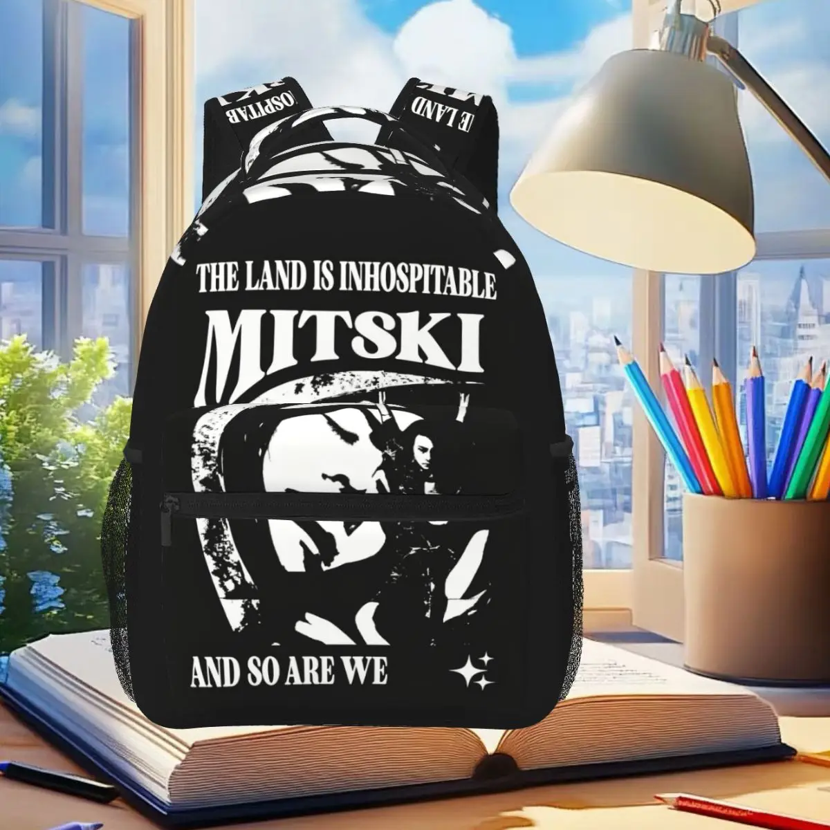 Singer Mitski Album Art Graphic Backpack Student Boys Girls BookBag Kids School Bag Laptop Shoulder Bags for Men Women