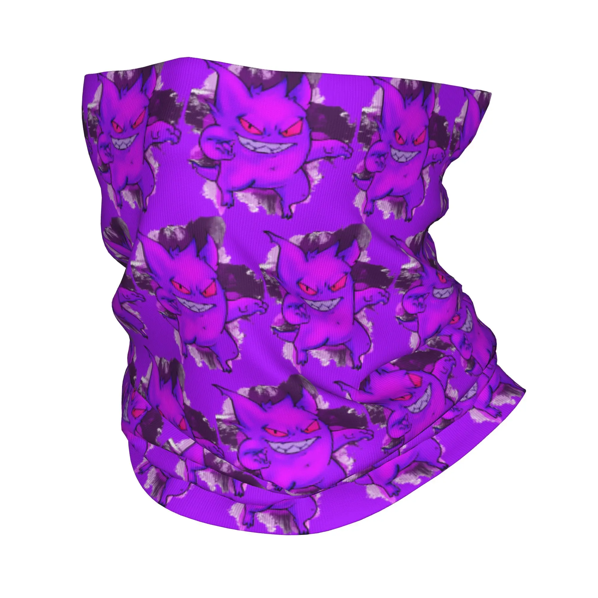 

Gengar Bandana Neck Cover Printed Ghost Kaiju Japan Style Poke-Mon Magic Scarf Warm Headband for Men Women Adult Windproof