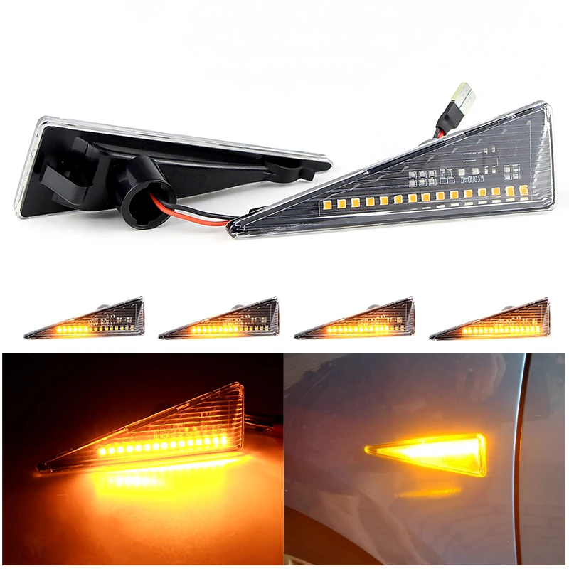 2pieces Led Dynamic Side Marker Lamp Turn Signal Light For Renault Megane MK2 CC Espace MK4 Scenic MK2 Wind Avantime Thalia 2
