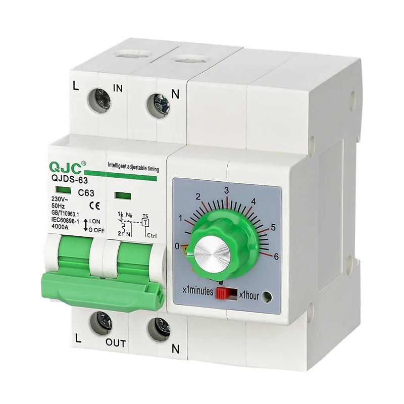 QJC  mechanical Time Switch Factory Wholesale  timer switch 32A 63A 6 hours countdown 230v 400v