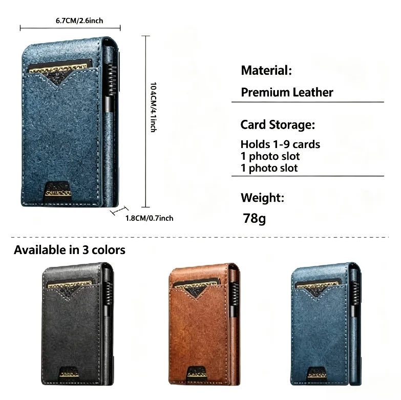 Leather Denim Pattern Large Capacity Card Holder Flip Wallet Type Automatic Pop-up Card Case Advanced Sense Card Slot Pocket