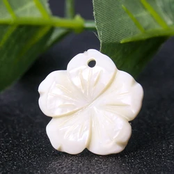 2pcs Natural Shell Flower Charms Mother of Pearl MOP Earring Dangle Necklace Pendant Hairpin Mobile DIY Jewelry Making Accessory