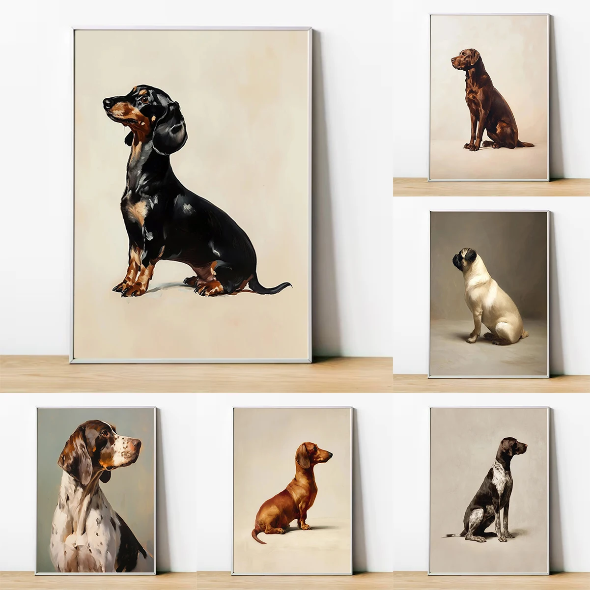

Black and Tan Dachshund Wall Art Posters For Home Decoration Ornaments Aesthetic Room Decor Man Interior Poster