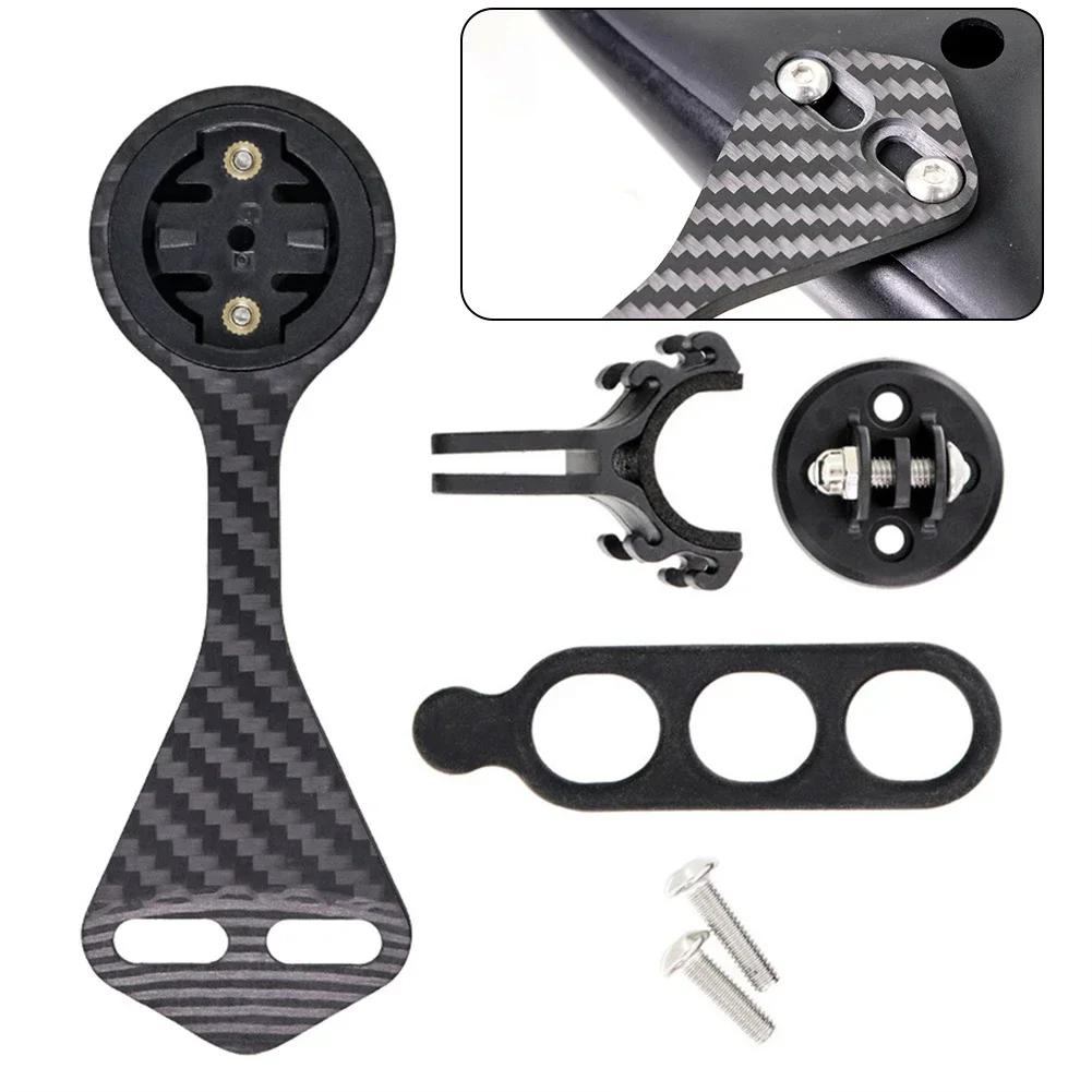 

Держатель велосипедного компьютера подходит для устройств Garmin Легкий карбоновый дизайн с поддержкой крепления для камеры легко