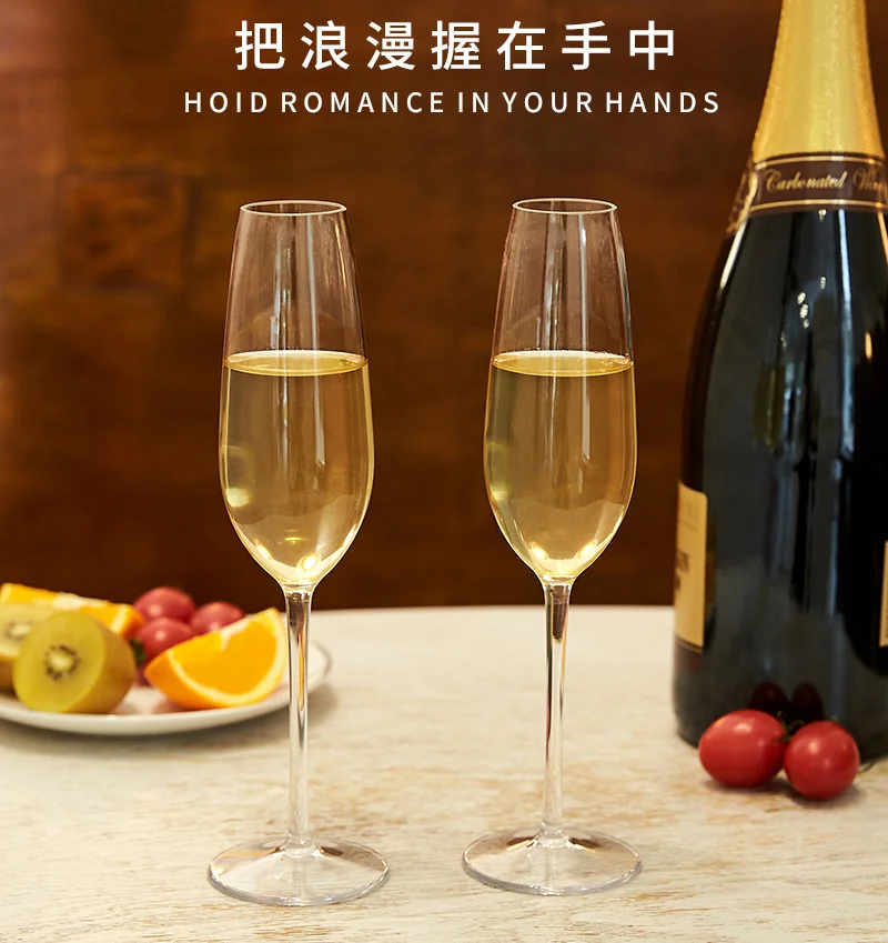 

Durable Tritan Plastic Champagne Glass Set Unbreakable Stylish&Perfect for Parties Camping, Bars & Weddings Martini Goblet