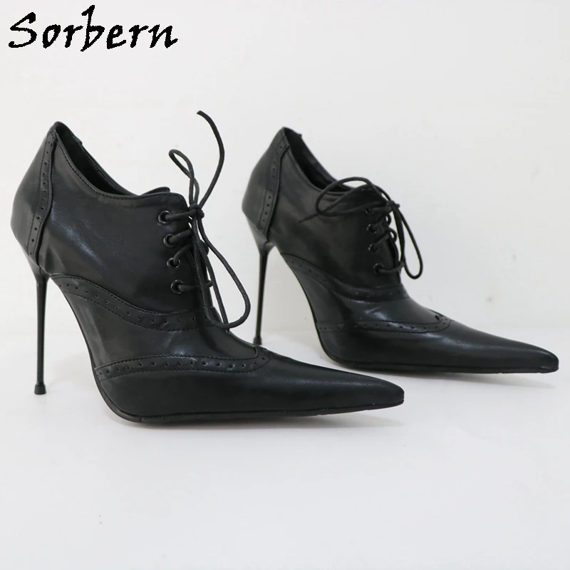 Sorbern 12Cm 14Cm 16Cm Sexy Women Pump Party Stilettos High Heel Pointed Toe Slip On Cigarette Metal Heeled Multi Colors