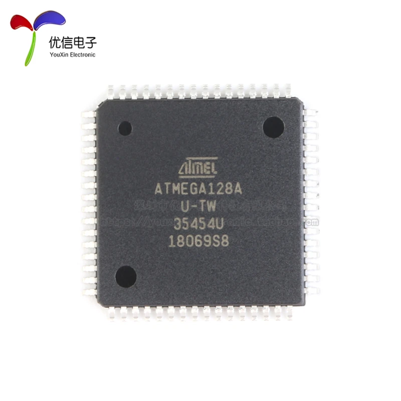 10 Uds parche auténtico original ATMEGA128A-AU microcontrolador de chip 8 bits AVR TQFP-64