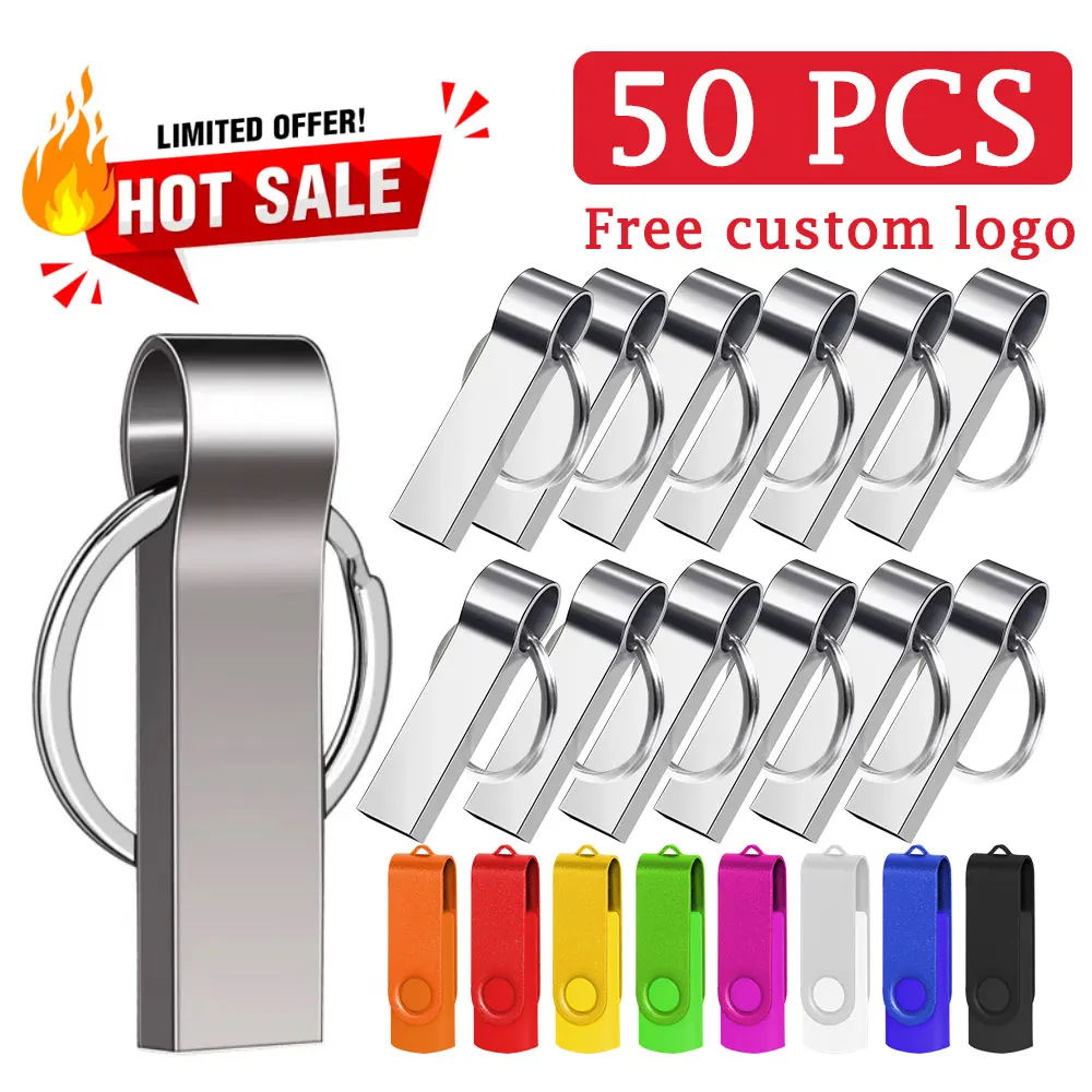 

USB-флешки с логотипом на заказ, 50 шт., высокоскоростные, USB 2.0 USB-накопитель (флешка) 4 ГБ, 8 ГБ, 16 ГБ, 32 ГБ, 64 ГБ