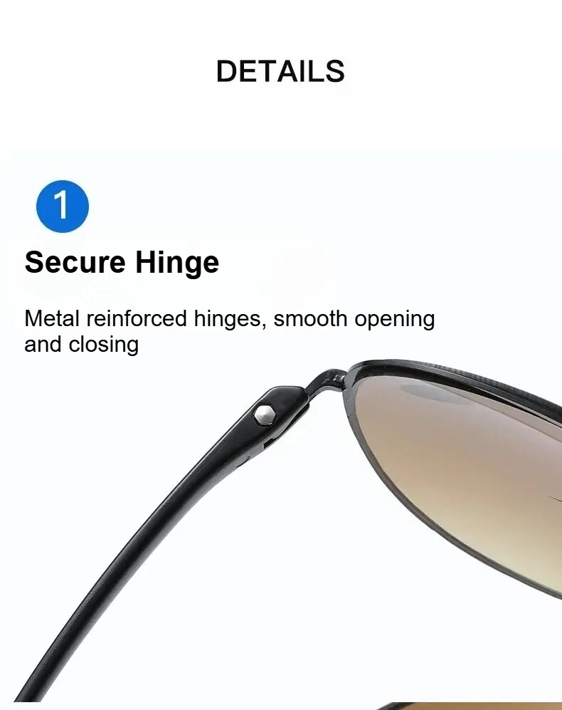 Bifokale Lesebrille Männer Mode Doppel Brücke Sonnenbrille Männlich Aussehen Weit und Nah Anti Glare Hyperopie Brillen +1,0 Bis +4,0 – Detail 3