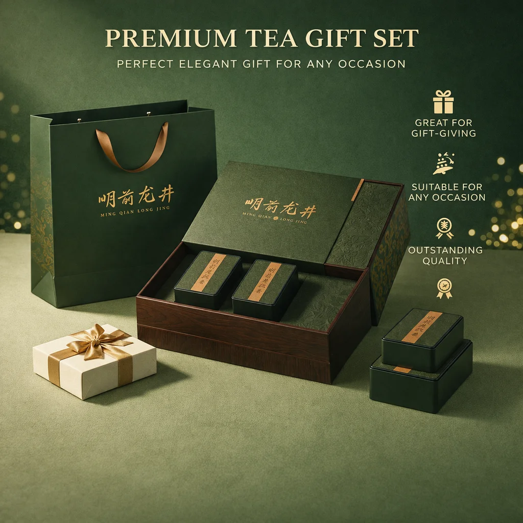 

High-end customized famous tea gift box Longjing Tea Airtight, Moisture-Proof Tin Can for Custom Luxury Gift Boxes 500g