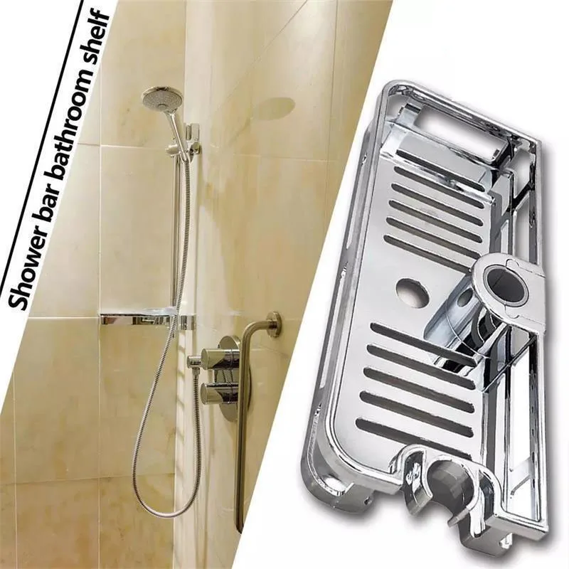 Shower Storage Rack Bathroom Organizer Shelf Shampoo Tray Stand No Drilling Holder Float Shelves Hanging Basket Bath Accessories