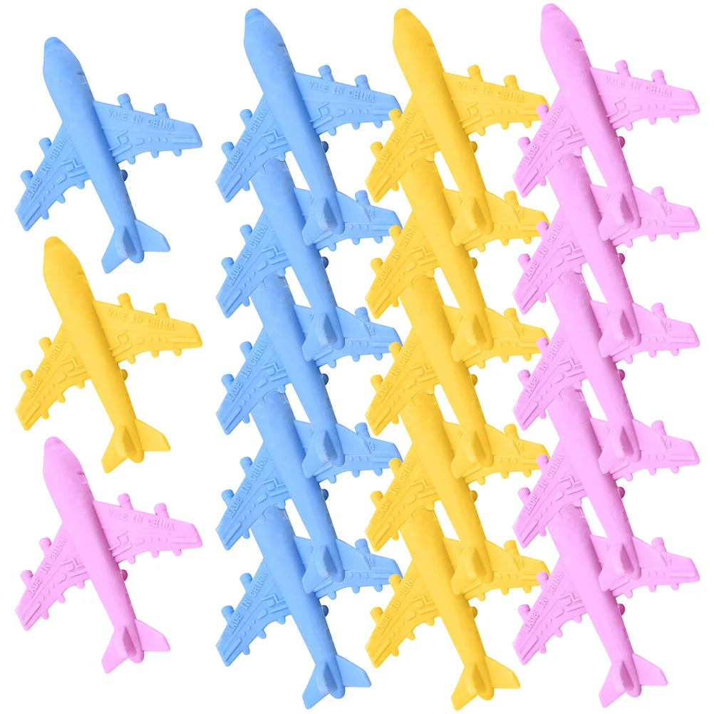 18pcs Airplane Erasers Cute Cool Design Student Stationery Kids Learning Supplies Fun Shape Random Color School Prize