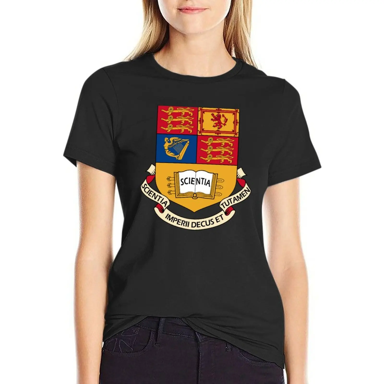 Imperial College London T-shirt tops Short sleeve tee workout t shirts for Women