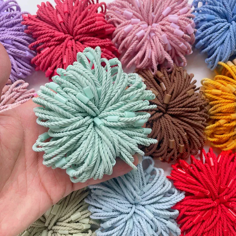 50/100pcs Kids Elastic Hair Bands Colorful Girls Rubber Hair Tie Headband With Resin Patch DIY Hairbands Hair Accessories