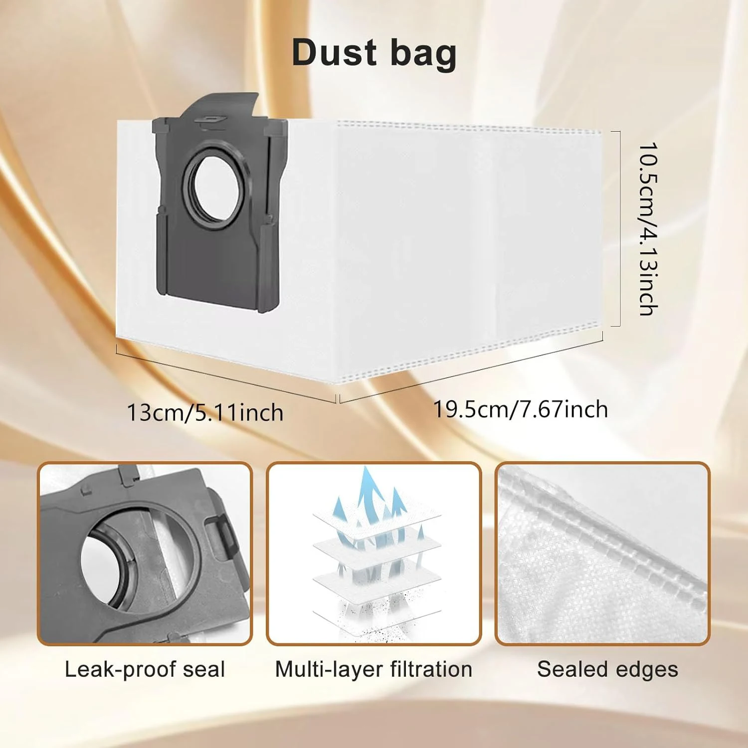 Dreame X50 Ultra /X50 Master/L50 Pro Ultra/L40S Pro Ultra Spare Part, Main Side Brush Filter Mop Cloth Bag Replacement Part image 5