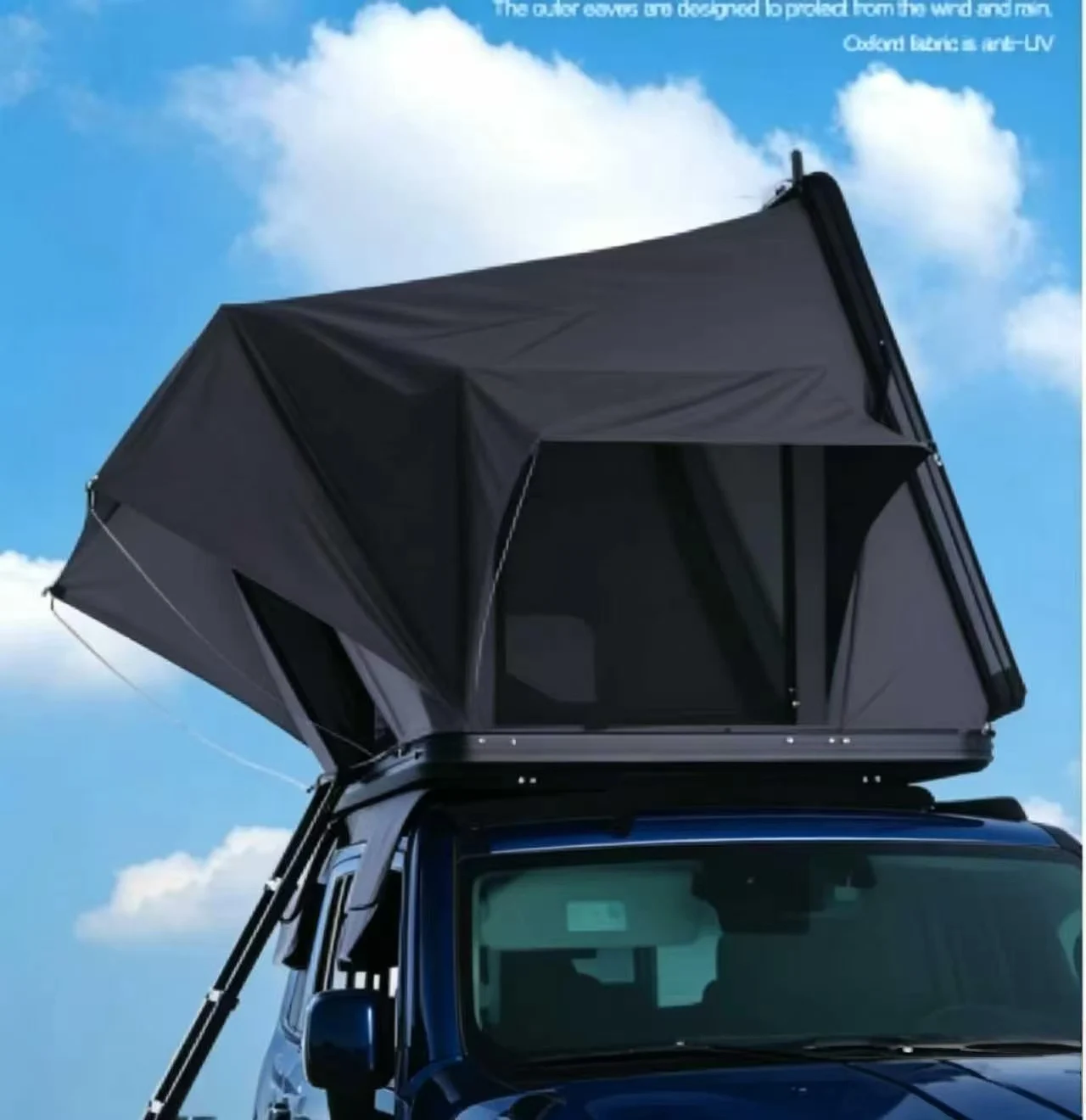 Fully Automatic Hard Shell Rooftop Tent, Foldable Side-Opening Camping Bed for SUV & Sedans, Self-Driving Travel Use