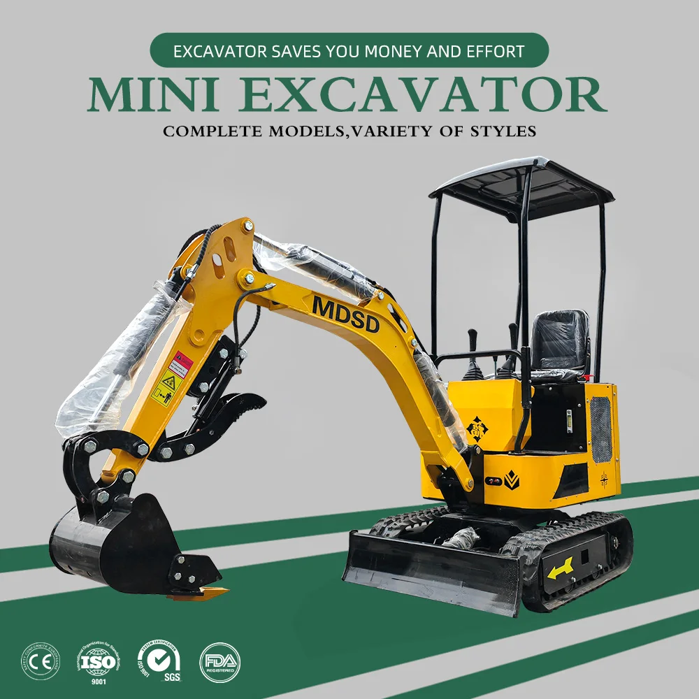 سعر مخفض حفارة صغيرة 1.2 طن زاحف هيدروليكي 2 طن حفار صغير مناسب لسيناريوهات مختلفة بيع حفارة صغيرة