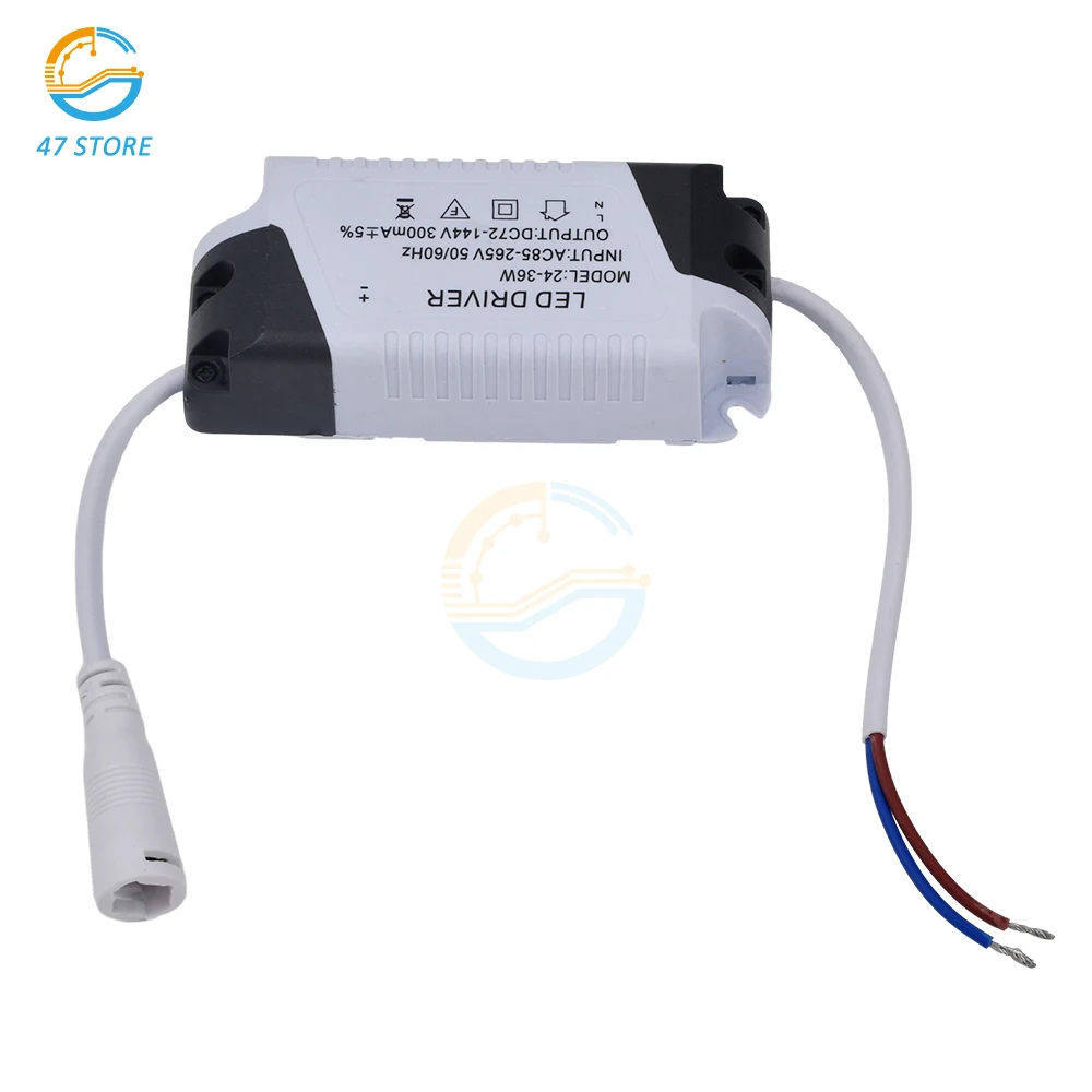LED ドライバ 260mA 3-4 ワット 4-7 ワット 8-12 ワット 12-18 ワット 18-25 ワット 25-36 ワット LED 定電流ドライバ DC メスコネクタ LED 電球変圧器用