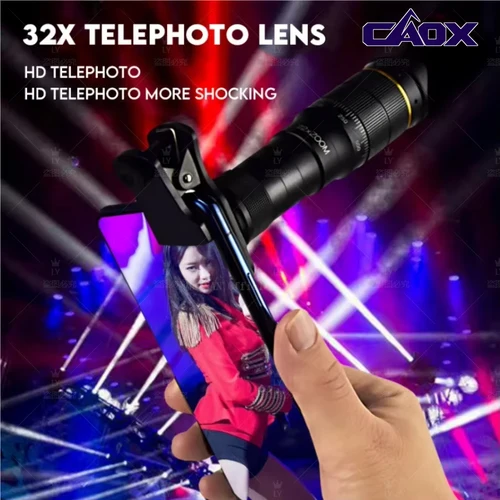 Imagen 2 del producto Telescopio Monocular Profesional CAOX 32x para Conciertos, Lente de Cámara para Teléfono con Zoom HD, Apto para Campamentos y Conciertos
