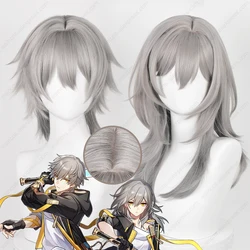 Honkai: Star Rail Trailblazer Cosplay Wig 36cm/52cm Long Gray Gradient Wigs Heat Resistant Synthetic Hair Halloween Party