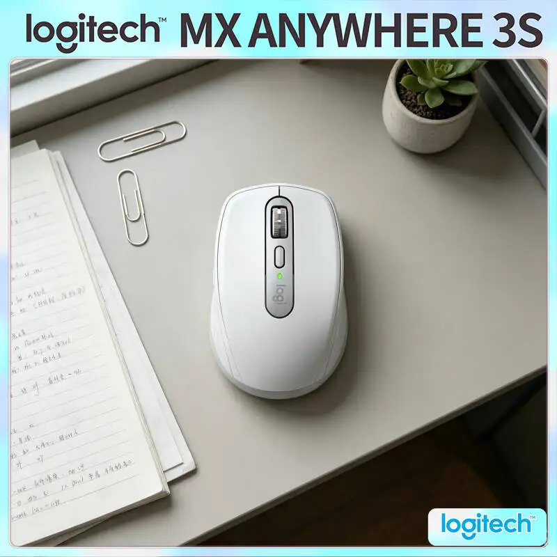 Ergonomic Wireless MX Anywhere 3S - 8K DPI, MagSpeed Wheel, Anti-Slip, Great for Wine Shop & Pairing Recommendation