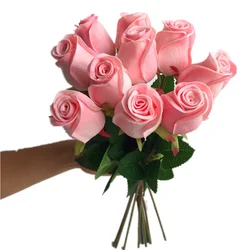 10Pcs 43cm Red Black Pink Yellow Artificial Real Touch Roses