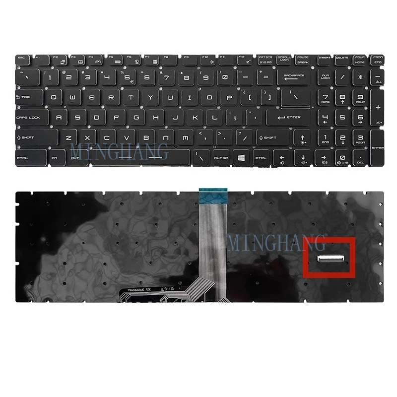 

M New for MSI GT72VR 7RE/7RD GE73VR 7RE 7RF GE73 Per-key RGB Backlit US Keyboard