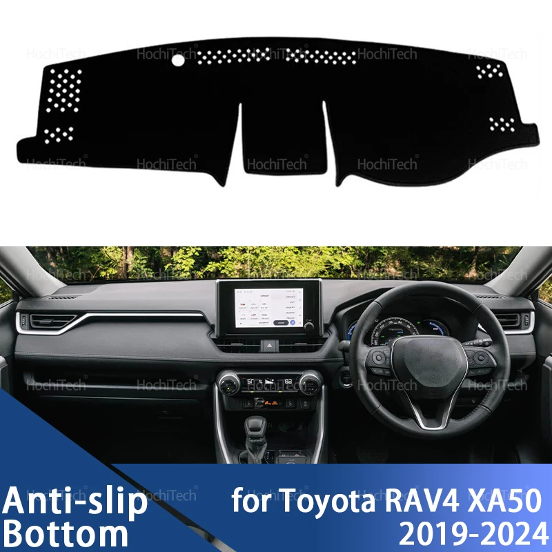 Auto Dashboard Abdeckung Dash Matte Bord Pad Teppich Dashmat Anti-Uv-Matten Für Toyota RAV4 XA50 2019 2020 2021 2022 2023 2024