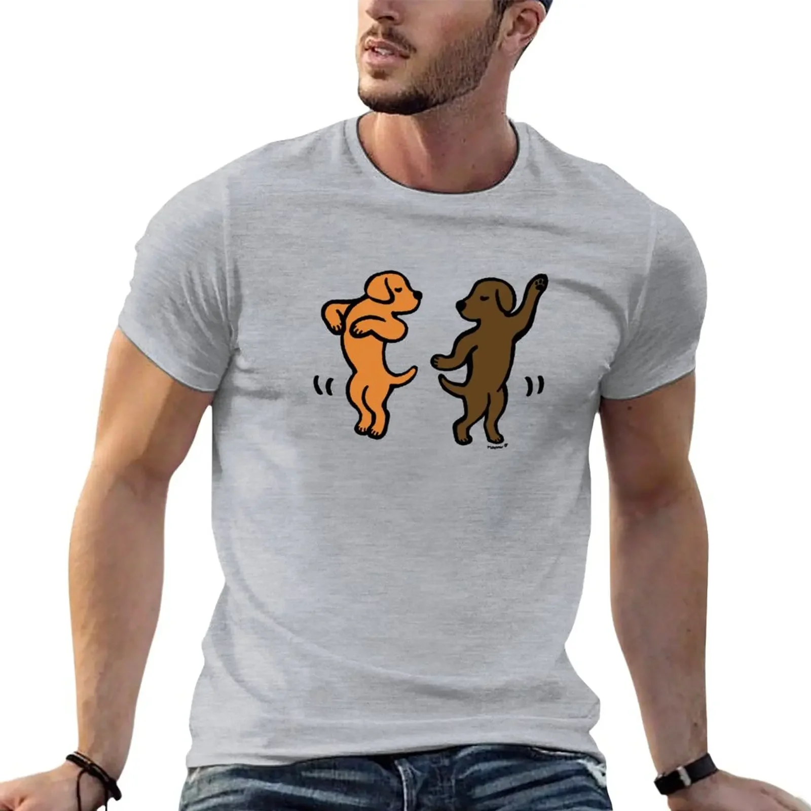 

Dance Fox Red Labrador and Chocolate Labrador T-Shirt customs new edition boys whites workout shirts for men