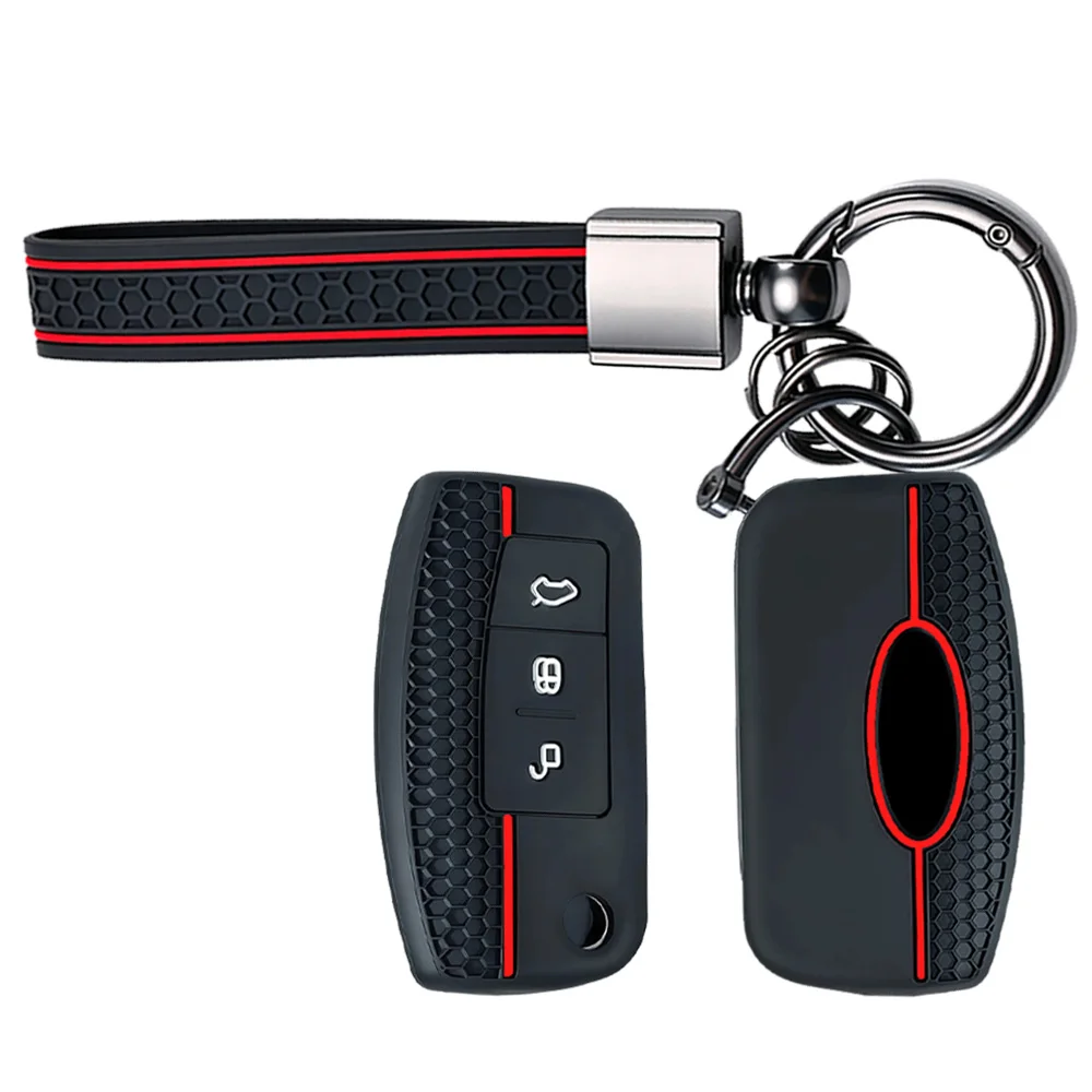 Keychain car key case cover key holder for Ford Focus mk2 C Max S-MAX EcoSport Fusion Fiesta Mk7 Cowgar Mondeo 2 Mustang Mach