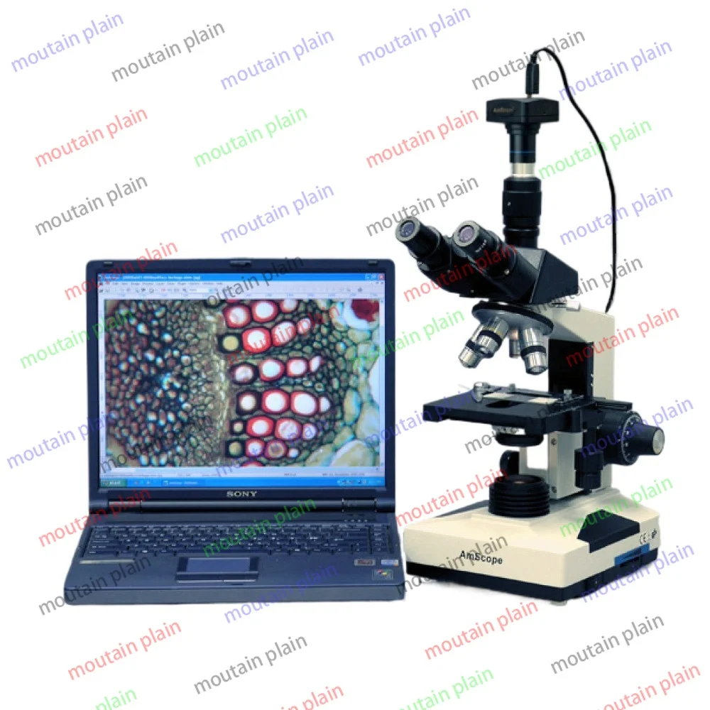 Trinocular Microscope Lab Clinic Vet Microscope--AmScope Supplies 40X-1000X Lab Clinic Vet