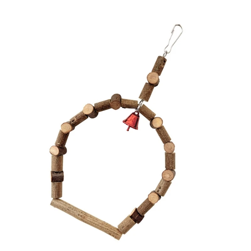 Gaiolas pé balanço pássaro redondo balanço playstand brinquedo moagem