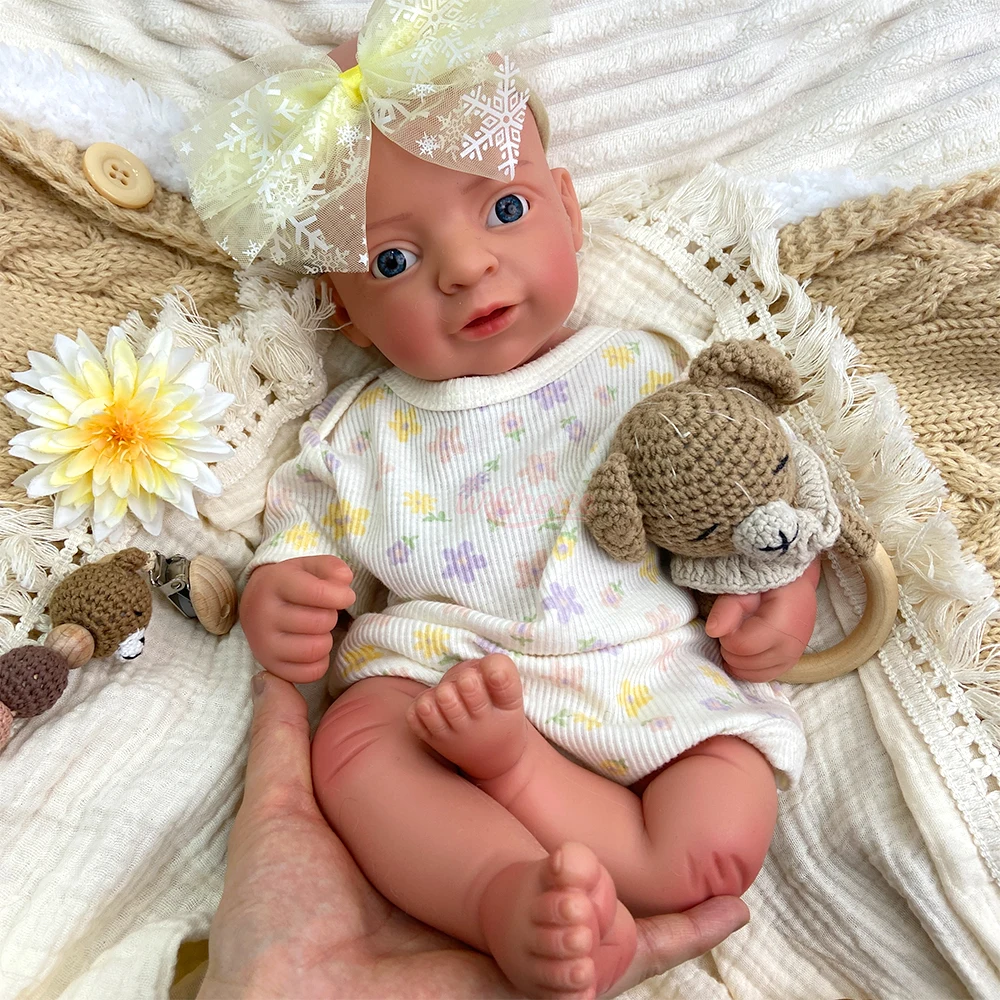 

17inch High Quality Full Silicone Reborn Baby Girl Lifelike Soft Texture Soothing Companion Weighted Doll for Alzheimer's