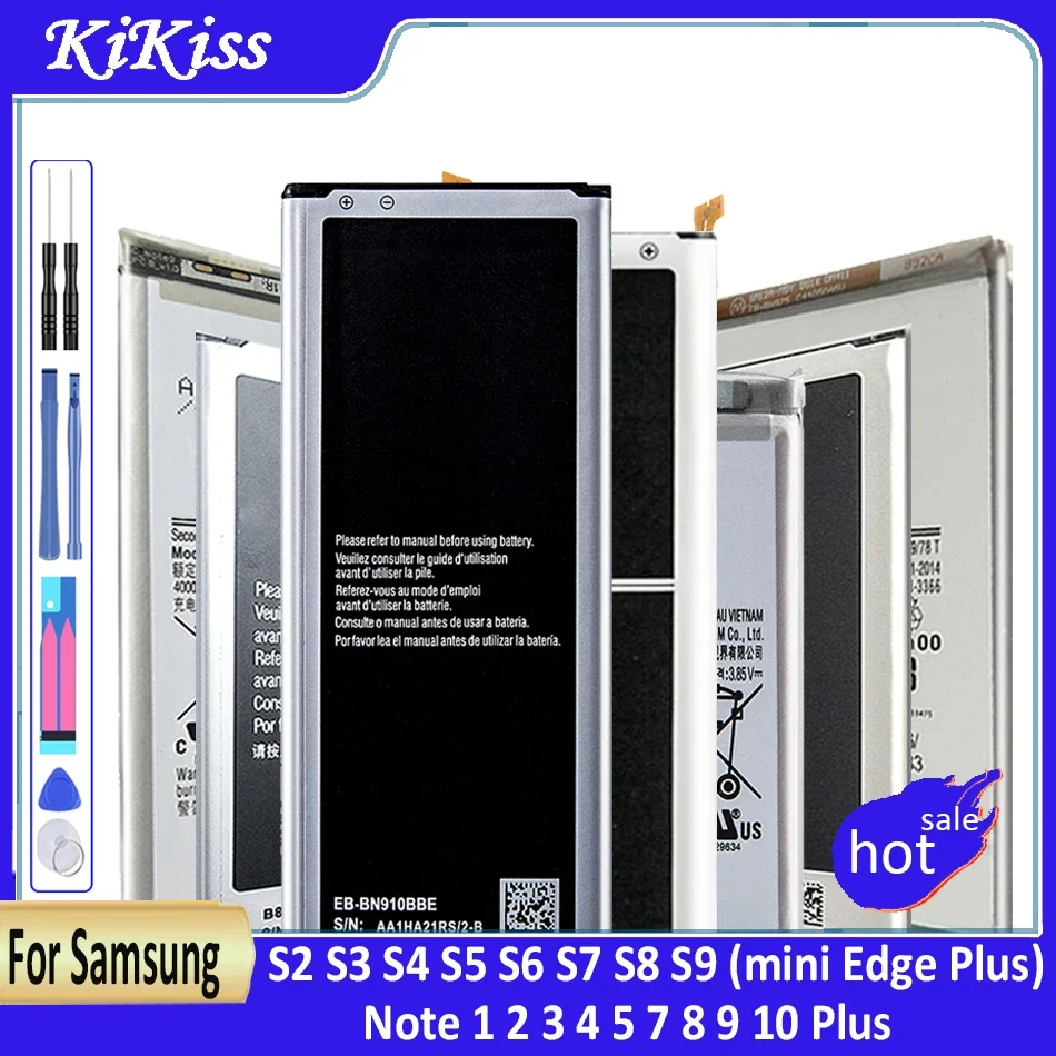 

Аккумулятор для Samsung Galaxy Note 1 2 3 4 5 7 8 9 10 Plus/S2 S3 S4 S5 S6 S7 S8 S9 mini Edge Plus SM N910H i9300 i9305 G955F G950F