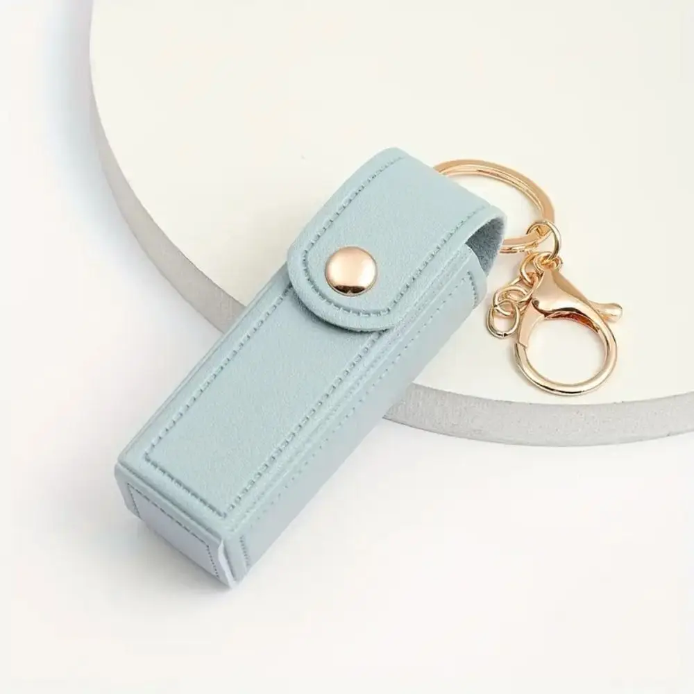 

Cute Pu Leather Lipstick Bag Makeup Bag Keychain Mini Cosmetic Bag Lipstick Storage Box Lip Gloss Bag Key Chain Outdoor