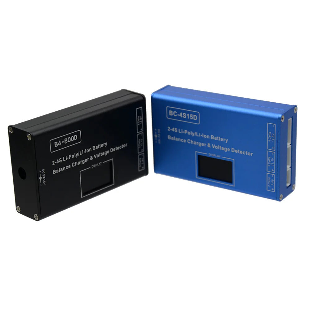 BC-4S15D chargeur d'équilibre de batterie Lithium Lipo 2-4S B4-800D affichage numérique LCD avec adaptateur pour Drone RC FPV quadrirotor