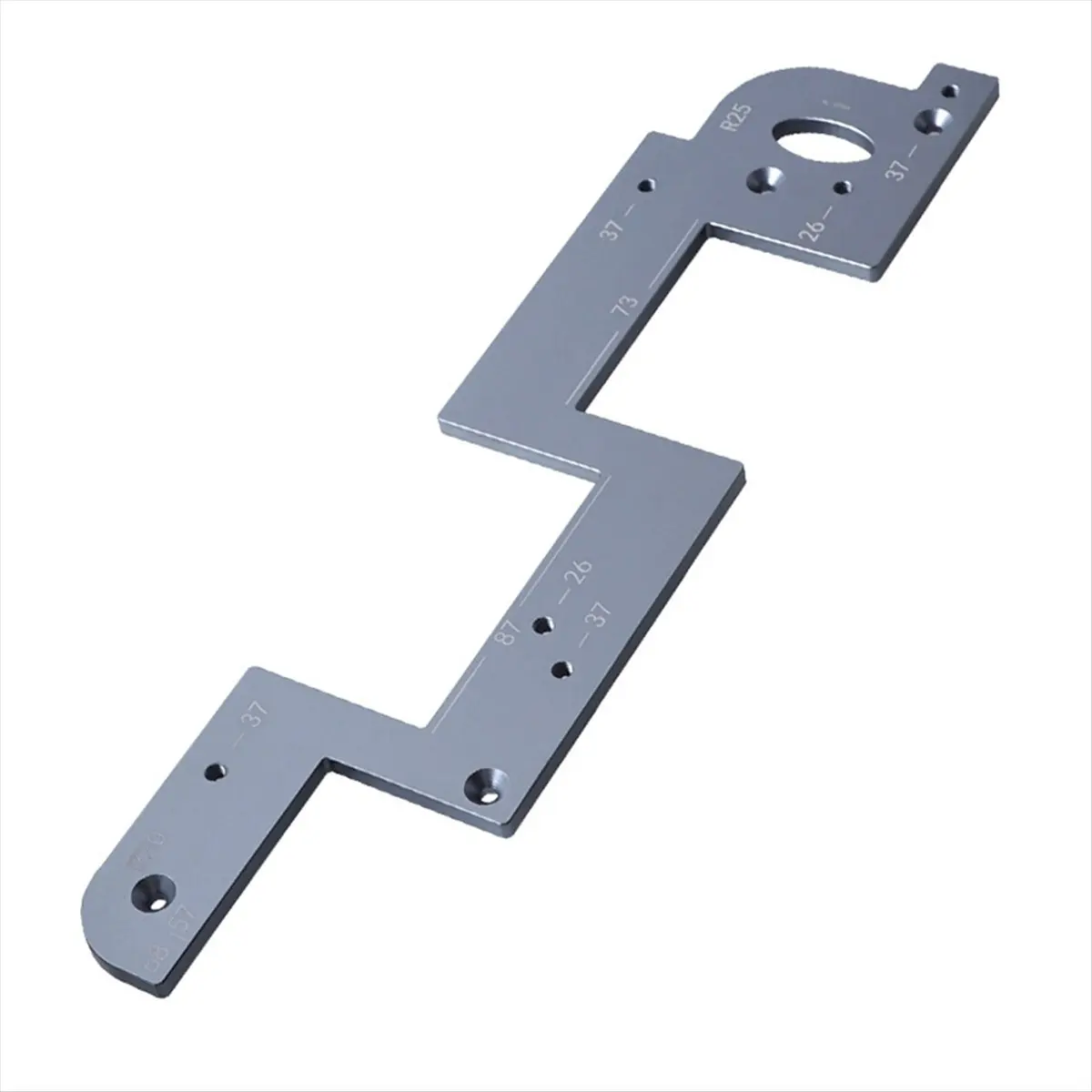 ABCD Handle Free Slotting Tool Woodworking Tool Wood Groove Tool Wood Grooving Guide for Closet Kitchen Door Cabinet Gray