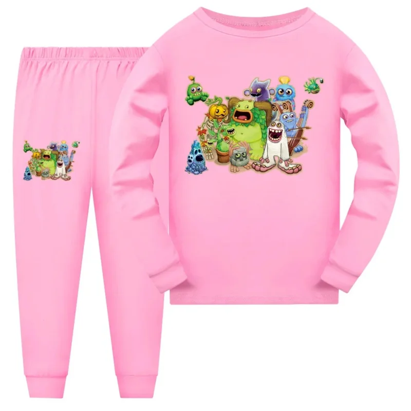 Jongenskleding mijn zingende monster Kinderpyjama Broek Set Cartoon Nachtkleding Kinderpyjama voor meisjes Peuter Babyoutfits Pyjama