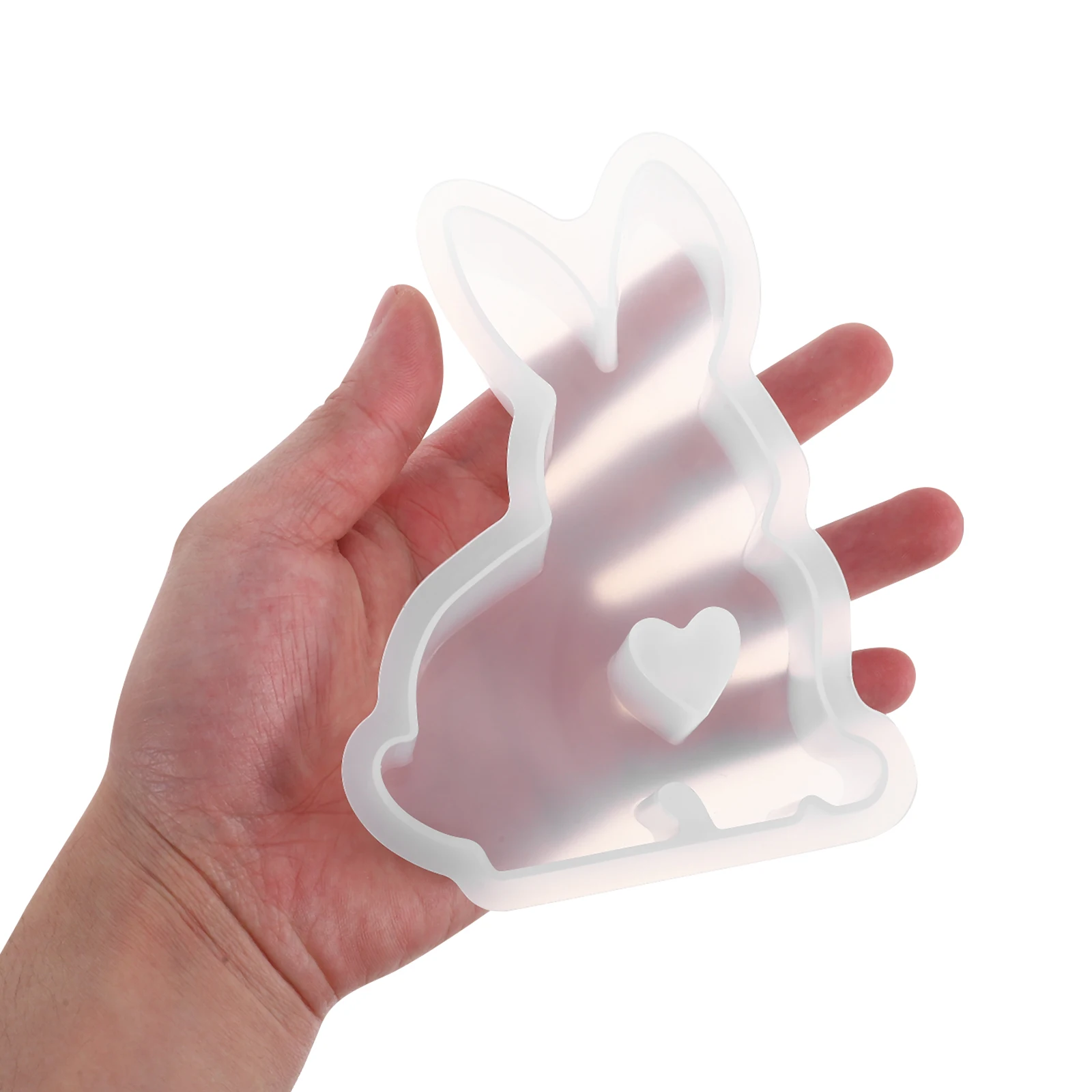

6pcs Bunny Mold Silicone for Scented Candles Easter DIY Making Easy Demould Flexible Durable Craft Silicone for