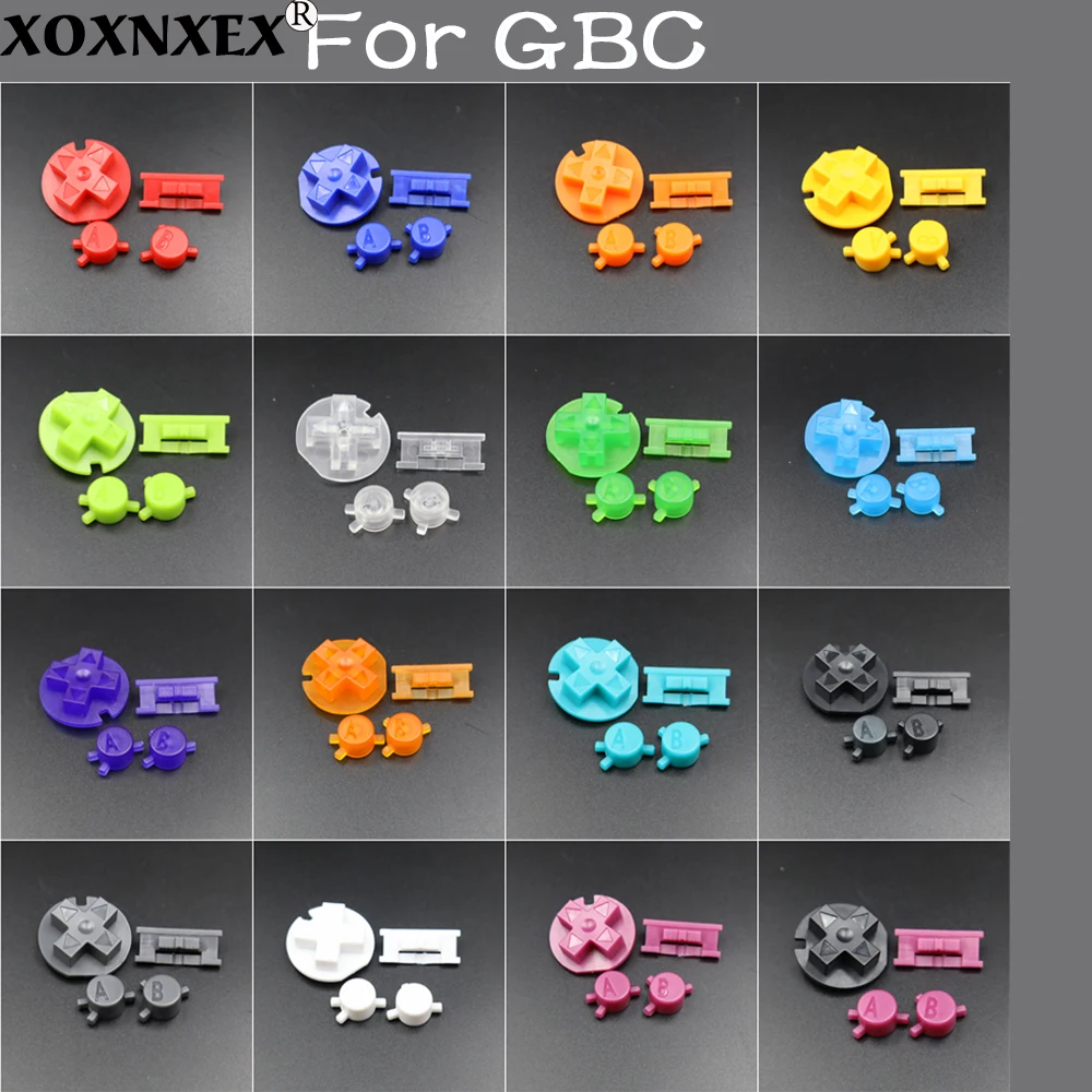 1 Juego adecuado para Game boy, carcasa de botón de color para botones de Color GBC, Kit de botones de repuesto de juego GBC, Color DIY