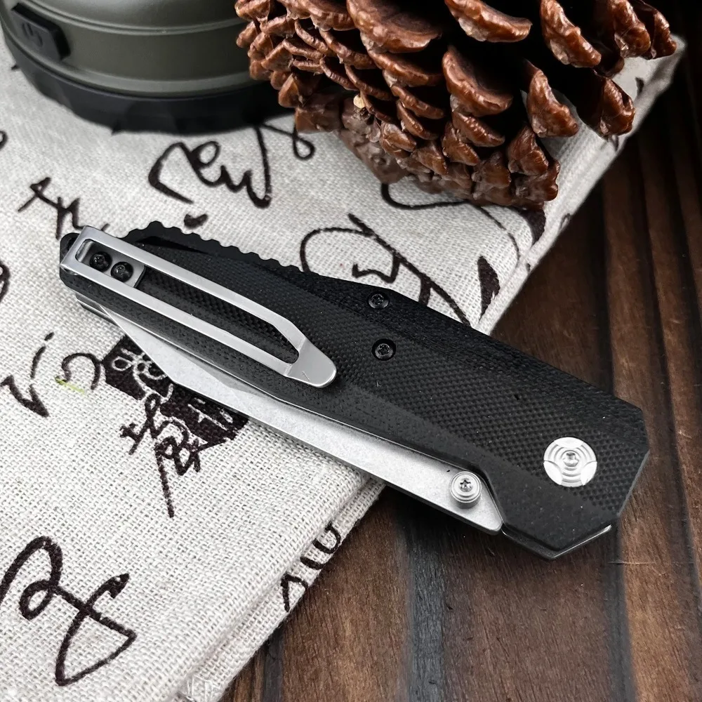 2025 أعلى جودة التكتيكية سكين للفرد 8Cr13Mov بليد G10 مقبض في الهواء الطلق بقاء السكاكين التخييم الصيد السكاكين سكين جيب #4