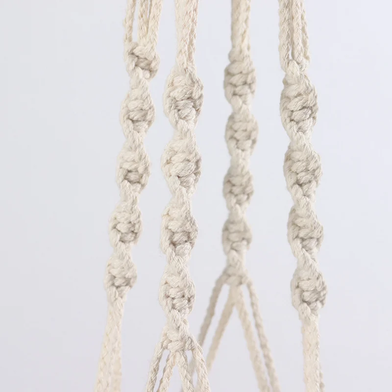 AAA282 Color braided rope flower pot rack flower pot hanger plant hanger cotton pot string hanging