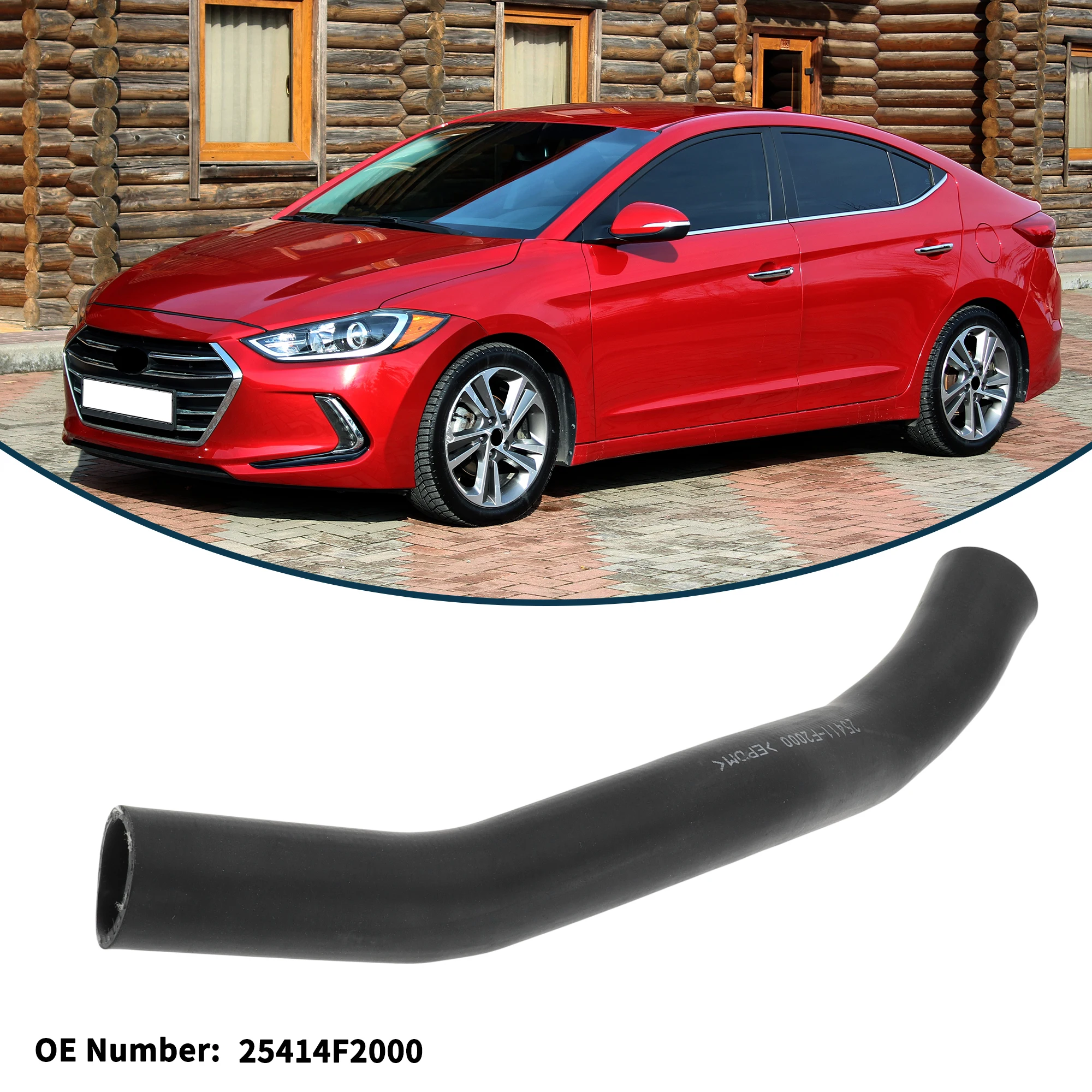 

UXCELL шланг радиатора шланг обогревателя выпускной шланг радиатора No 25414F2000 для Hyundai Elantra 2015-2020 резиновый Uppipe черный 1 шт.