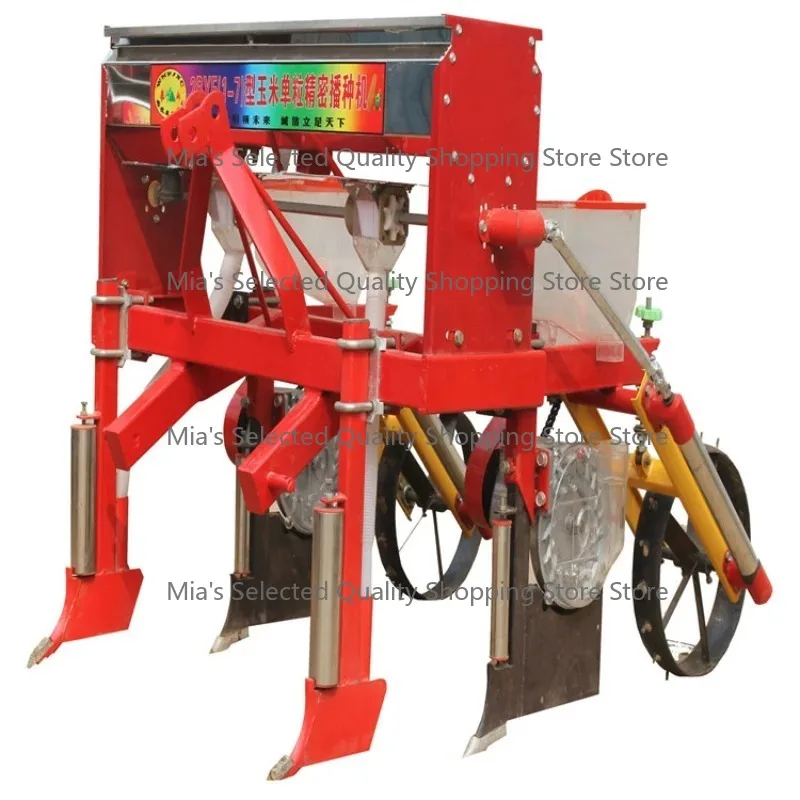 four-wheel double-row multi-functional corn fertilization seeder agricultural no-tillage rice planter hand-supported single