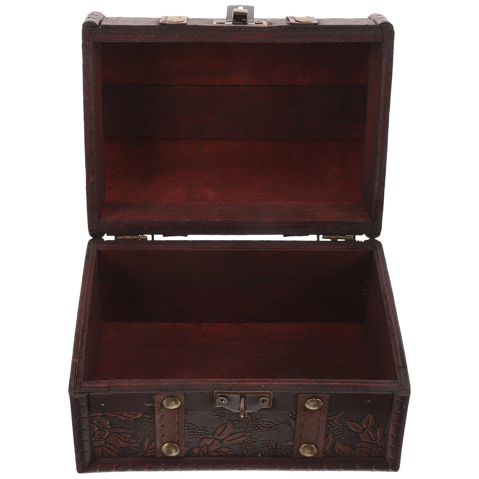 

Wooden Storage Box Boxes Jewelry Organizer for Women Vintage Style Small Treasure Chest Desktop Container Travel Case