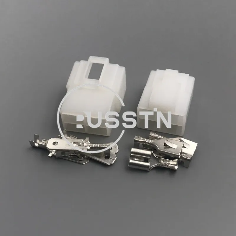 1 Set 4 Hole 6.3 Series Electric Socket AC Assembly Automotive Connector For Cars 7122-2446 - Image 2