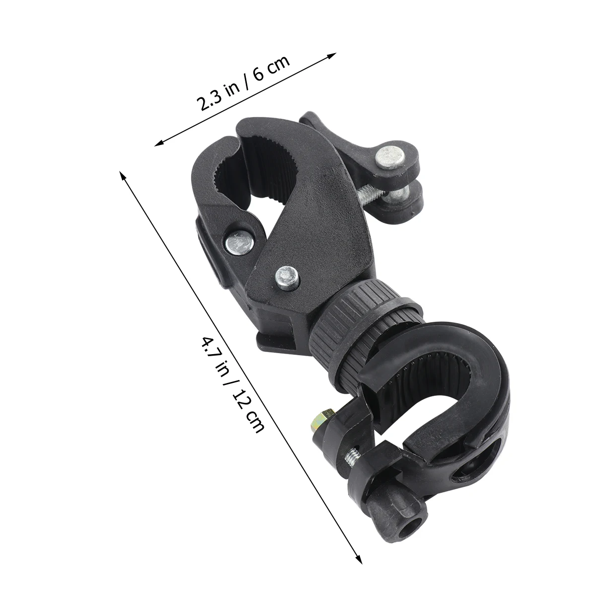 

2pcs Bike Light Holder LED Flashlight Mount Black Rack Multifunction Clamp Night Riding Easy Install Adjustable Torch Handlebar
