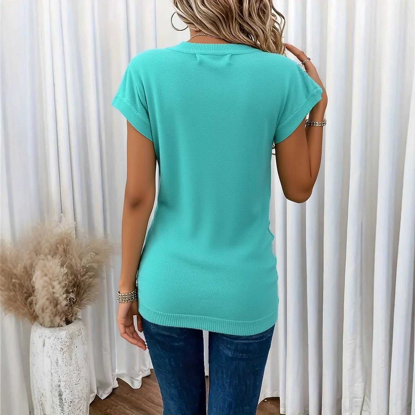Abbigliamento estivo da donna Y2k senza maniche o collo con perle canottiere Camis Crop Vintage Cool Girl maglia moda coreana maglione Tee